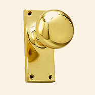 Knob Latch - Vict Brass Door Handles