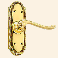 Lever Latch Handle - Geo Brass Door Handles